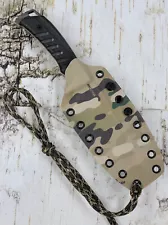 KYDEX SHEATH FOR SOG PILLAR UF1001, T-CLIP, HAND MADE, MULTICAM CAMO, SOGKYD096