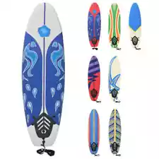 Surfing Board Foam Surfboard with Removable Fins for Adults and Kids vidaXL