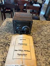 Antique 1920s Montgomery ward Airline One Box Tube Radio 7.5x7.5x7 Rare