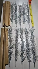 10 Vintage Black Double Dot Aluminum Tree Branches - 14"