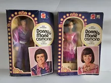 Vintage 1986 Donny & Marie Osmond Dolls Mattel 1976 #9767 #9768