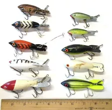 LOT of 10 Vintage Bomber Crankbait Fishing Lures Different Sizes/Colors