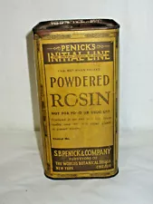 Vintage S B PENICK Powdered Rosin Advertising Can Full (GB3).