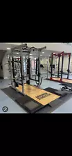 power cage squat rack bench press hammer strength dip bar deadlift platform cage