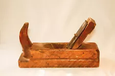 ANTIQUE RUSTIC WOODEN HAND PLANE, MADE FOR PLANING WOOD, MFG. NOT CLEAR