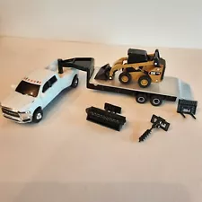 1/64 2021 Ram 3500 Big Horn Harvest w trailer and Cat 272D2 Skid Steer Loader