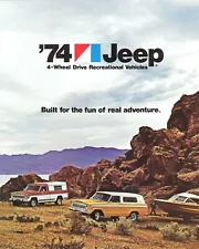 1974 Jeep CJ-5 Cherokee Wagoneer Pickup J10 J20 4WD Recreational Sales Brochure