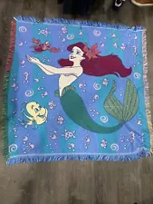 Vintage Beacon Disney Little Mermaid Blanket Throw