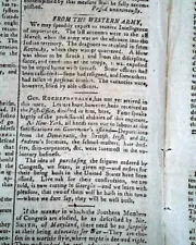 President GEORGE WASHINGTON Document Signed in Script re. Ports 1794 Newspaper