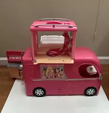 VINTAGE Barbie Hot Pink Pop-Up Camper Van RV Motorhome w/ seats for doll dolls