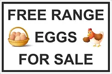 FREE RANGE EGGS FOR SALE SIGN - A4 OR A5 METAL OR PLASTIC