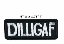 DILLIGAF Do I Look Like I Give a F Patch Embroidered Hook Loop Applique Funny