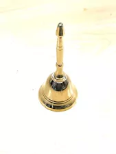 4" Hand Held Chime Brass Bell For Religious, Service, Hotel & Dinner & Many more