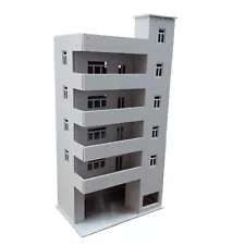 1/87 HO Scale Buildings Train Railway Modern Dormitory House Gray Model 20cm