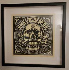 Shepard Fairey FRAMED, SIGNED & NUMBERED (AP)Death or Glory Print. RARE!