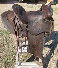 Vintage Buck Steiner 14" Saddle - Single Rigging - Austin Texas - Western