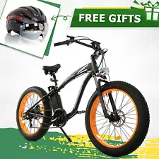 ECOTRIC 26" 750W Electric Bike Mountain Beach City Bicycle Fat Tire For Adults