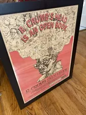 R Crumb Original Poster (Robert Crumb) Fantagraphics RARE-Frame Not Included