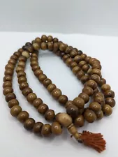 Buddhist Mala Prayer Beads 11MM To 12MM Dia. 108 Beads Recycled Bone. Brown.