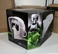 BLACK SERIES STAR WARS SCOUT TROOPER/Biker Scout Premium Electronic Helmet MINT