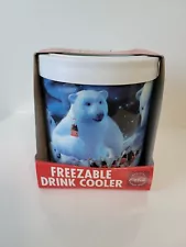 Vintage Coca-Cola Polar Bears Freezable Drink Cooler Gel Coke USA in Box Unused