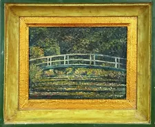 Claude Monet French (Handmade) Oil On Canvas Painting Framed Signed and Stamped