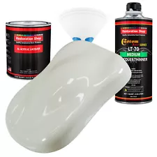 Ermine White Acrylic Lacquer Quart Auto Paint Kit, Medium Thinner