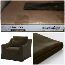 IKEA FARLOV FÄRLÖV SLIPCOVER For Armchair DJUPARP DARK OLIVE-GREEN 004.785.15