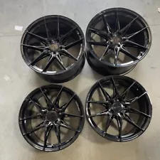 Used 20x8.5/20x10 Disco FG13 5x112 32/38 66.6 Gloss Black Wheels set-4