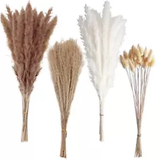 100 PCS Boho Pampas Grass, Naturally Dried Pompas, Pampas Grass Decor for Wed...