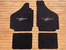 For VW Karmann Ghia type 14 -34 Floor mats carpet Ribbed Black Set of4 1955-74