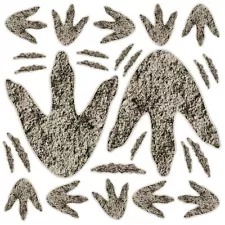 90 Pcs Dinosaur Footprints for Floor Halloween Dinosaur Decor Realistic Dinos...