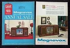 Vtg 1960s MAGNAVOX Console Television SALES CATALOG Lot TV Stereo