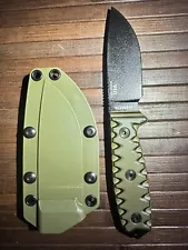 Esee 3 Sawtooth Knife 1095 Carbon With G10 Handle And Sheath.VERY Nice!