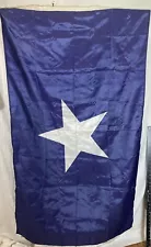 Civil War Reenactment CSA Flag Blue Single Star Cotton 34" x 61" Nice condition