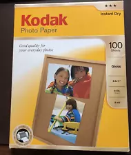 Kodak Photo Paper- Gloss; 8.5”x11” - 91 sheets total, Instant Dry