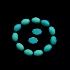 Natural Turquoise 3x4mm Oval Cabochon loose Gemstone for sale Lot 10 Pieces