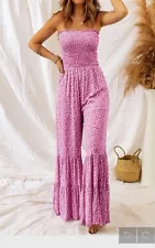 HOT SALE 50% OFF Sleeveless Jumpsuit Wide Legs Boho Palazzo Style SAVE $28 .95