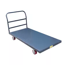 Platform Truck, Steel Deck, 30" x 60", 5" PU Casters, 2000 lb Capacity