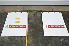 Set of 2 Semi Truck Kenworth Mud Flaps 24"x30" w/Brackets L & R Gravel Guards