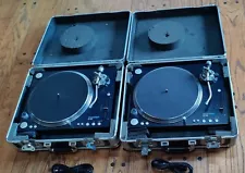 "2" Pair of Stanton ST150 DJ Turntable w/ Road Case Working Great ST.150 Nice!