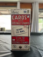 Vintage Cards with Postage Stamps Machine