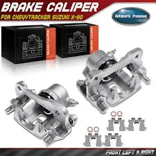 2x Disc Brake Caliper w/Bracket for ChevyTracker Suzuki X-90 Front Left & Right