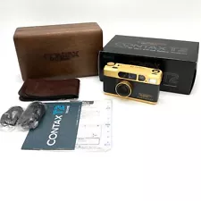 [New Wood Box] Contax T2 60th Anniversary Model GOLD 35mm Film Camera Unused