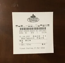 2021 belmont stakes $2 Win Ticket On Essential Quality