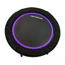 LEAPS & REBOUNDS 48" Fitness Trampoline & Rebounder Gym Equipment, Purple (Used)