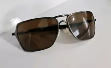 Oakley Inmate Sunglasses Brushed Chrome Dark Bronze Lens Lifestyle