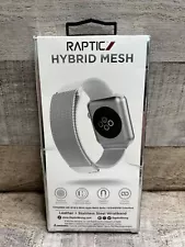 X-Doria Hybrid Mesh Watch Band for Apple Watch 38mm and 40mm - Silver/White