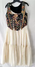 Renaissance Lace Up Tapestry Bodice Vest & Skirt Peasant Costume