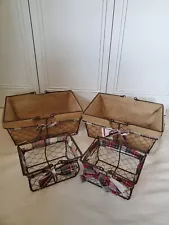 4 Chicken Wire Baskets With Handles Holiday Farmhouse Decor